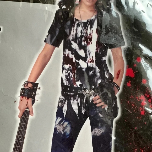 Rocked Out Zombie Halloween Costume Junior size Large - Picture 3 of 7